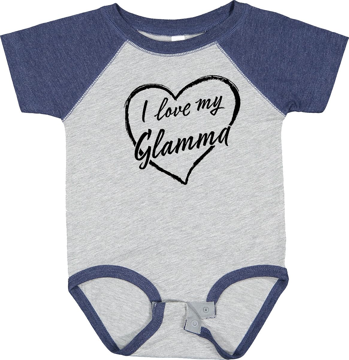 Inktastic I Love My Glamma Black Chalk Heart Baby Bodysuit - Cute Grandmother-Themed Outfit for Infants & Toddlers - Perfect for Family Photos, Grandparents Day & Special Occasions