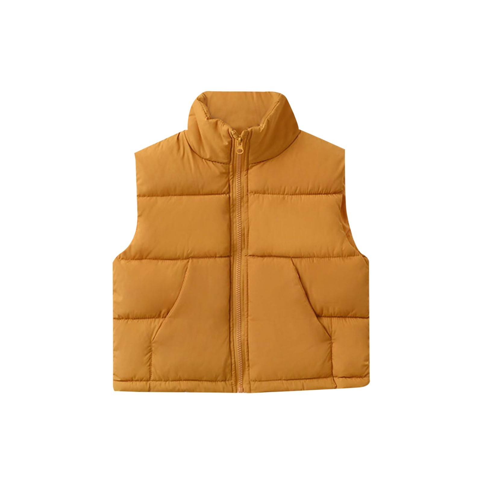 Baby Girls & Boys Winter Puffer Vest - Lightweight High Neck Sleeveless Jacket with Button Closure, Warm Unisex Waistcoat for Cold Weather | Perfect for Outdoor Play & Winter Layering
