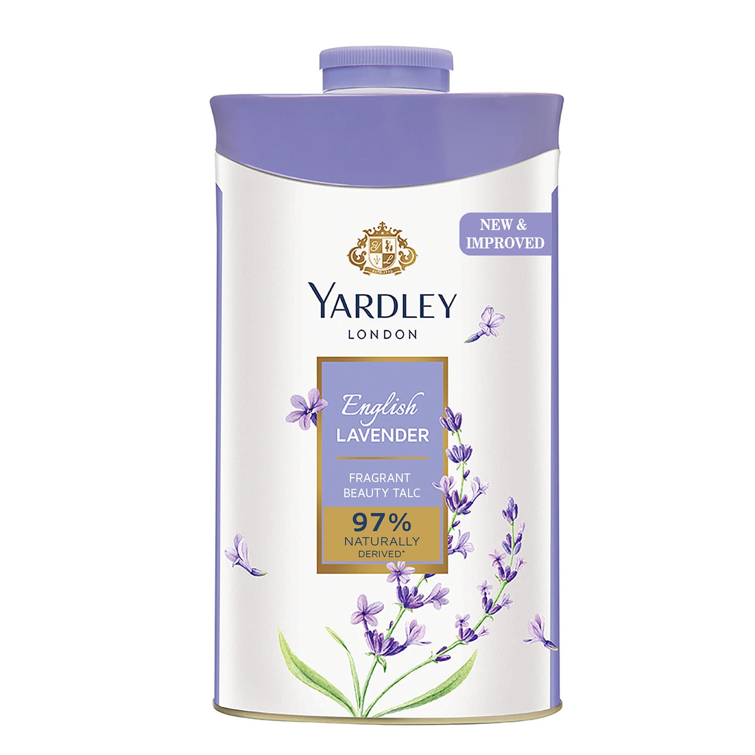 Yardley London English Lavender Perfumed Talc for Women, 250g - Floral Scented Body Powder for Freshness & Soft Skin | Perfect for Daily Use, Travel, and Gift Giving