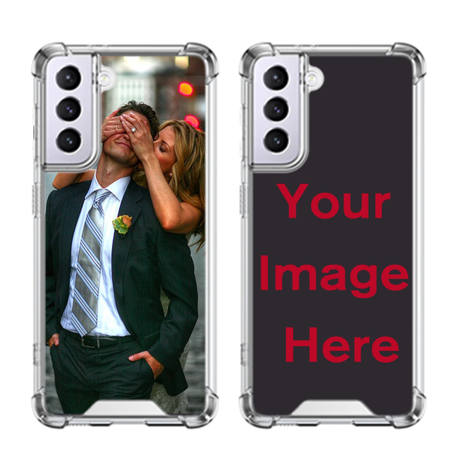 Custom Personalized Clear Phone Case for Samsung Galaxy S21 Plus - Slim Soft Shockproof Protective Cover with Custom Picture - Make Your Own Unique Design - Perfect for Everyday Use, Travel & Gifting