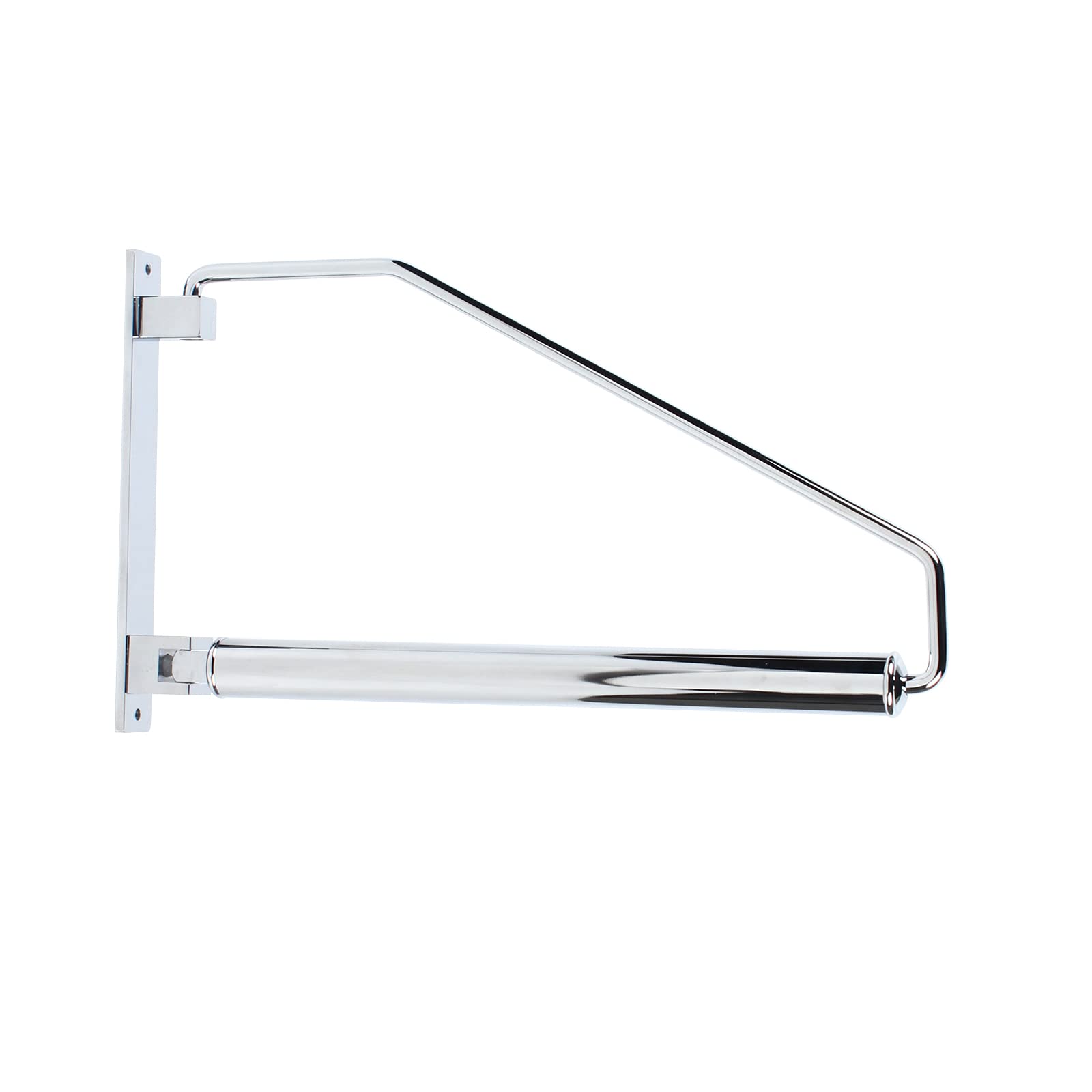 12.2 Inch Wall Mounted Folding Clothes Drying Rack - 180° Rotatable Space Saving Laundry Hanger System for Small Spaces (Silver) | Perfect for Apartments, Dorms & Closet Organization