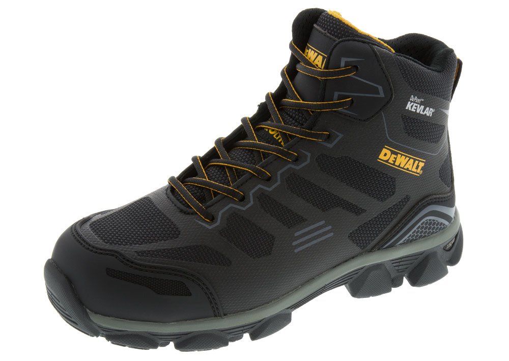 DEWALT Men's Crossfire Mid Work Boots - Steel Toe, Waterproof & Slip Resistant for Construction & Outdoor Work