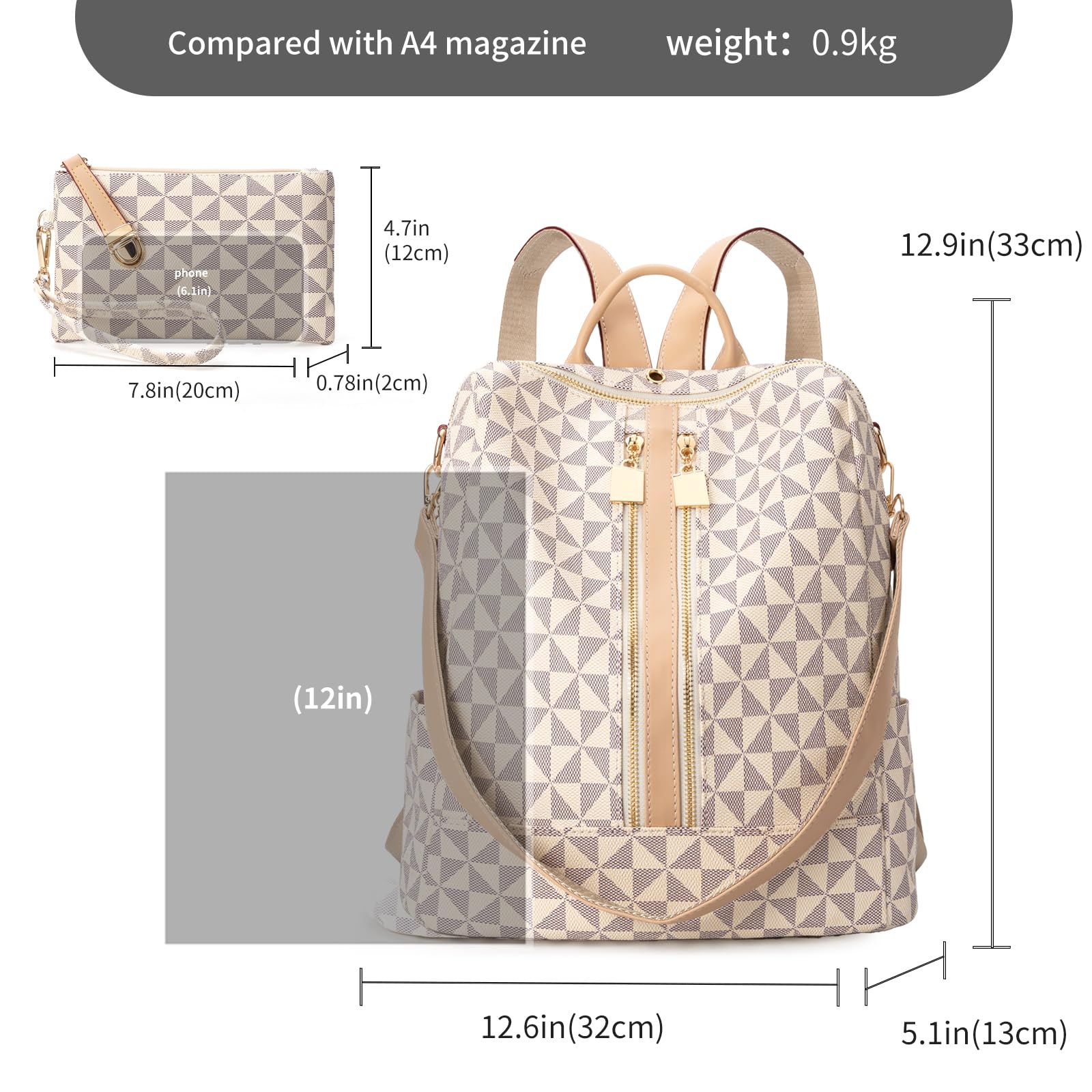 Stylish Anti-Theft Leather Backpack for Women & Men - Large Travel Laptop Backpack Purse with USB Charging Port, Durable Shoulder Bag for Work, College, Commuting & Outdoor Adventures