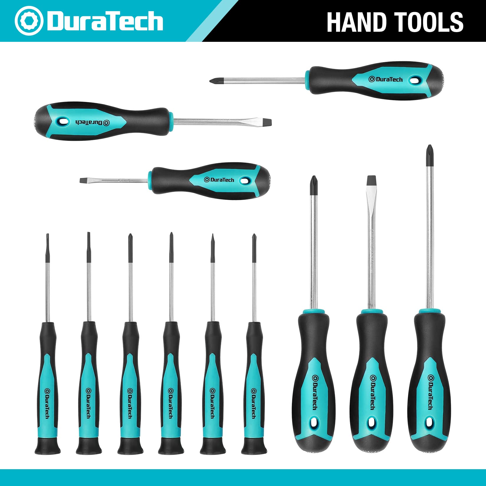 DURATECH 269-Piece Socket Wrench Set & Home Repair Tool Kit - Complete Mechanics Hand Tool Set with Wide Mouth Storage Bag | Perfect for DIY Projects, Auto Repairs, and Household Maintenance