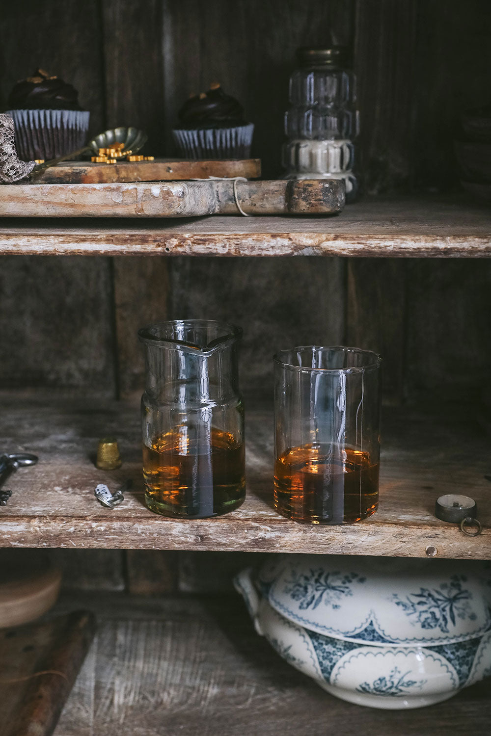 Eco-Friendly Small Recycled Glass Carafe for Water, Juice & Wine - Perfect for Dining, Gifts & Home Decor
