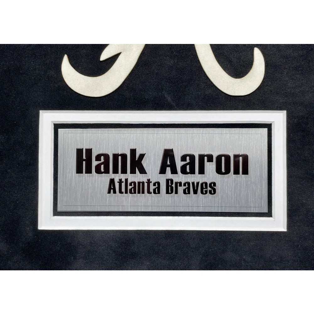 Hank Aaron Autographed Atlanta Braves 8x10 Photo Collage Framed with JSA COA - Signed Memorabilia for Sports Collectors & Braves Fans Display