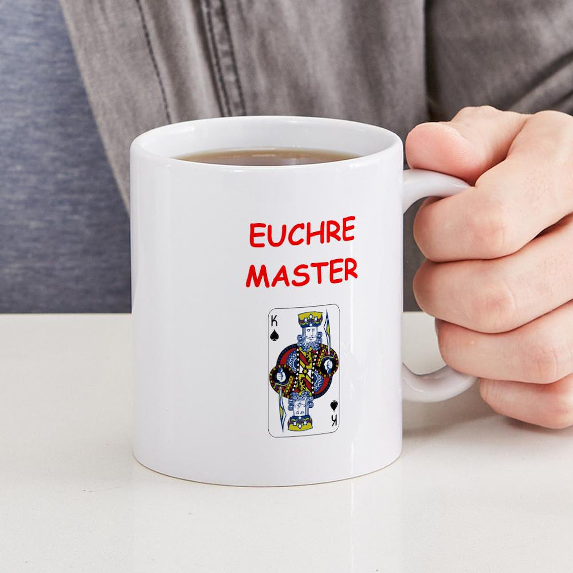 Euchre Themed 11 oz (325 ml) Ceramic Coffee Mug - Perfect for Game Nights, Gifts & Everyday Use | CafePress