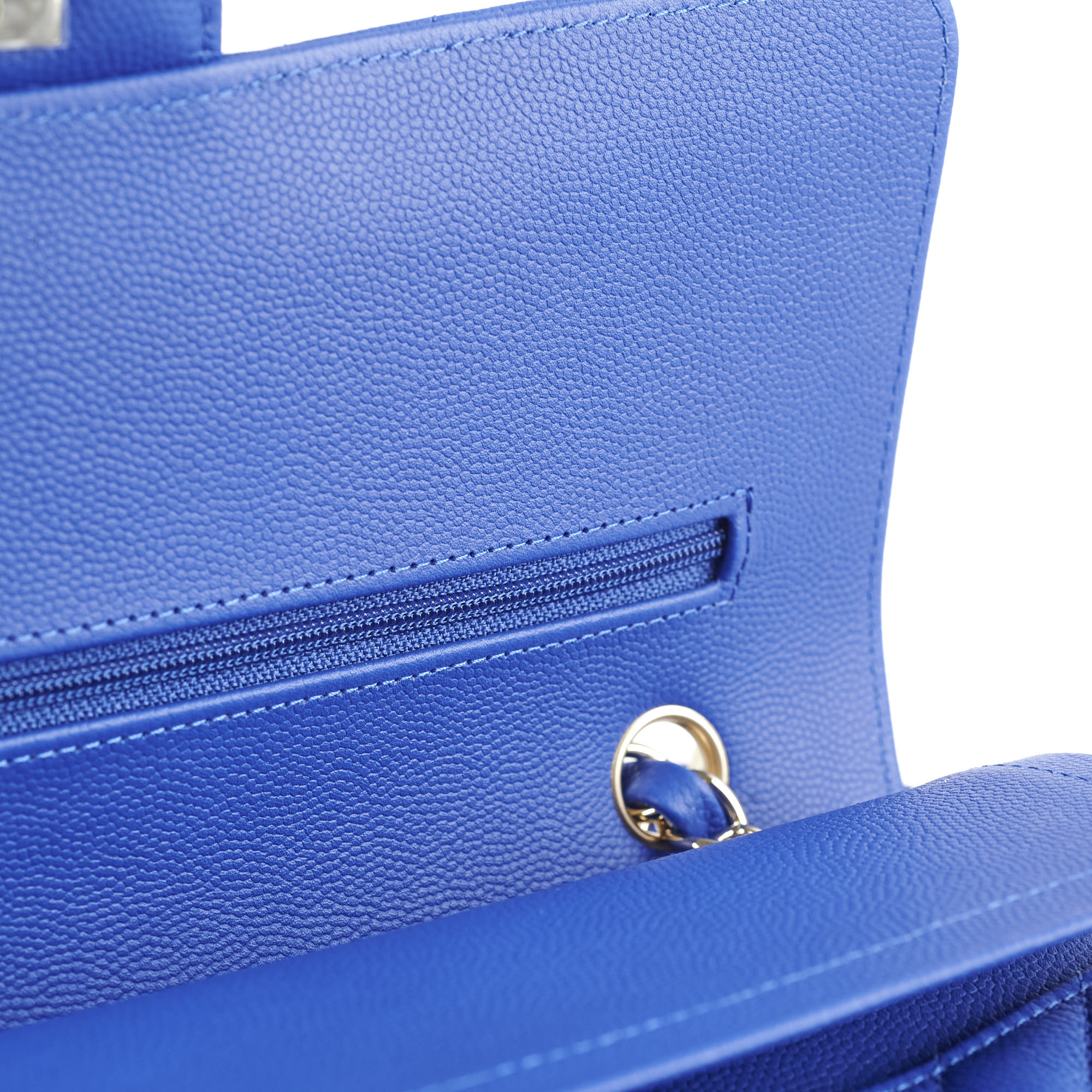 Chanel Medium/Large Caviar Chevron Classic Cobalt Blue Handbag 2021 - Luxury Designer Shoulder Bag for Women, Perfect for Parties, Weddings & Special Occasions