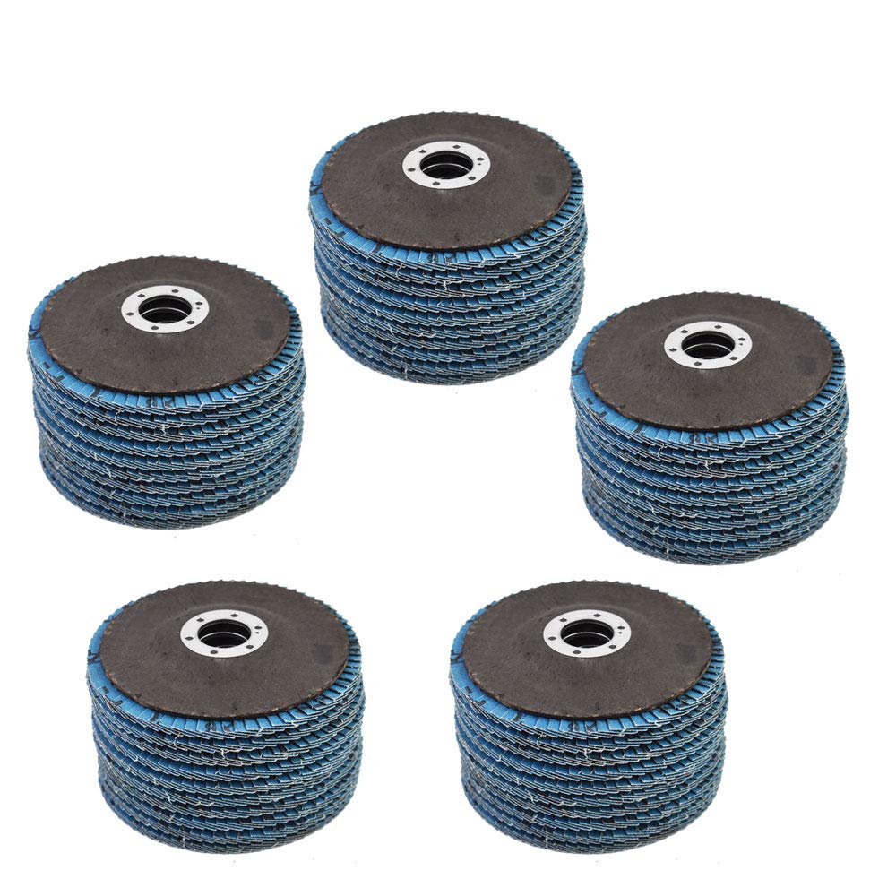 50 Pcs Flap Discs 4-1/2 x 7/8 Inch 80 Grits Zirconia Grinding Wheel - Abrasive Sanding Disc for Metal, Wood & Paint Removal - Perfect for Angle Grinder & DIY Projects