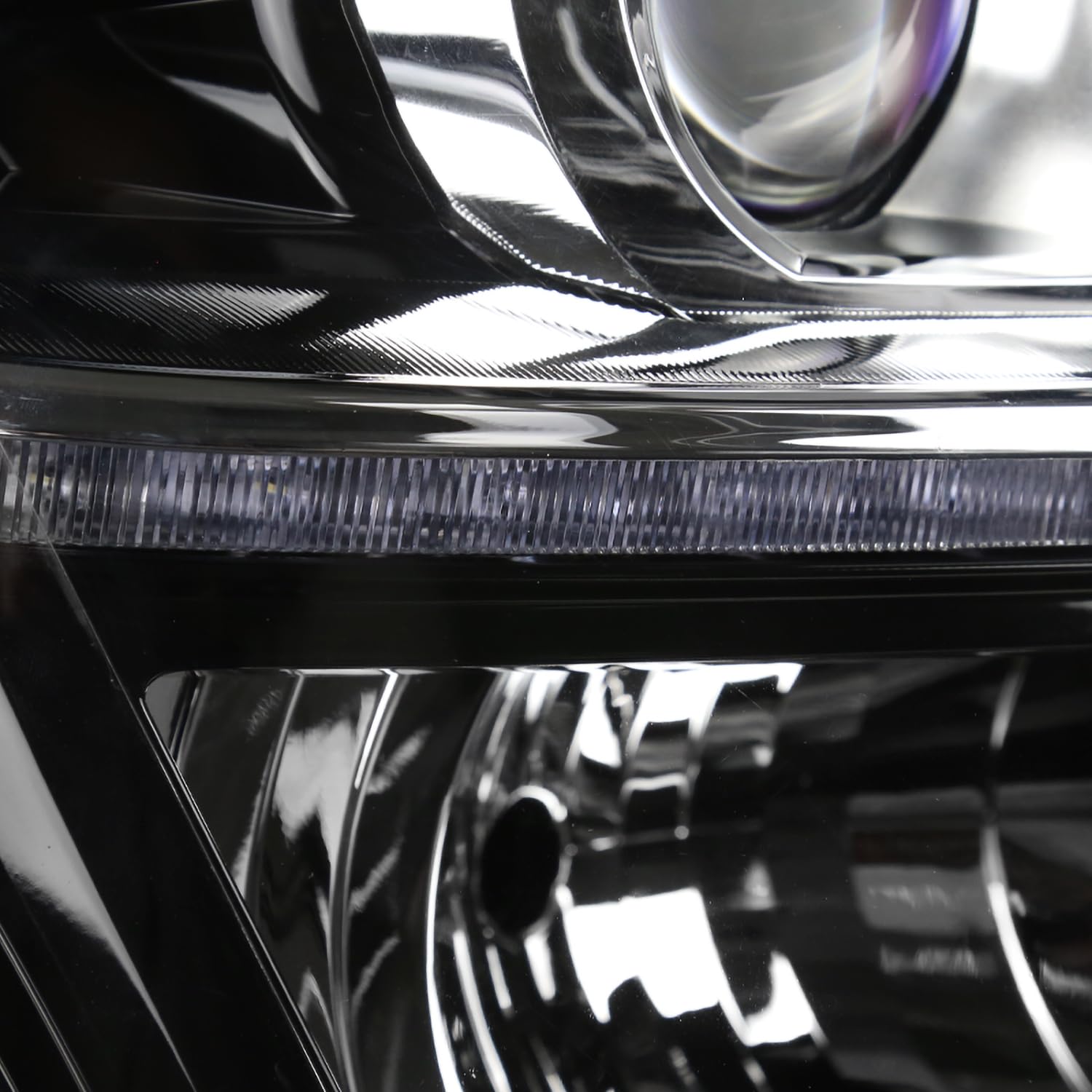 Spec-D Tuning Black LED Projector Headlights - Right Passenger Side Compatible with 2015-2020 Chevy Tahoe & Suburban (Pair Included) - Upgrade Your Night Driving Visibility for Safer Commutes