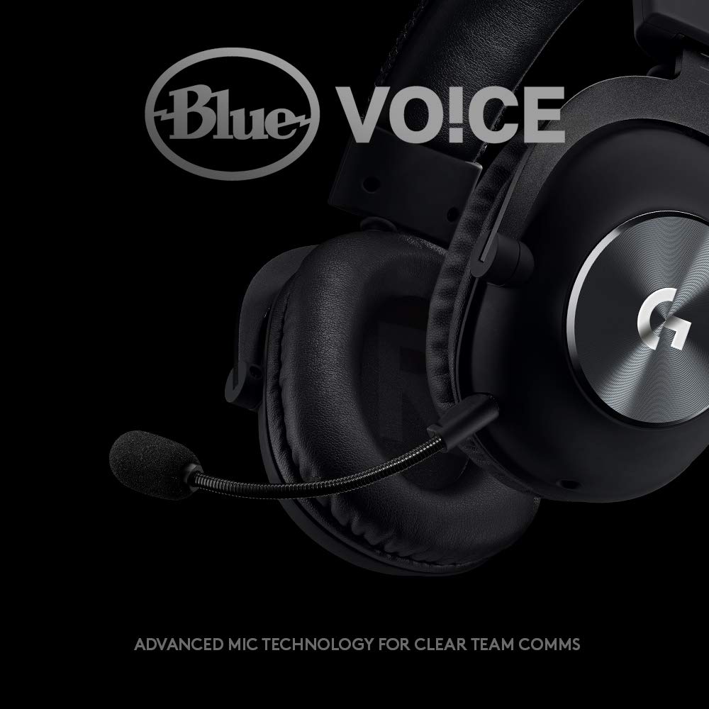Logitech G Pro X Wired Gaming Headset with Blue VO!CE & G Pro X Superlight Wireless Gaming Mouse - Black | Esports, FPS Gaming & Streaming Setup