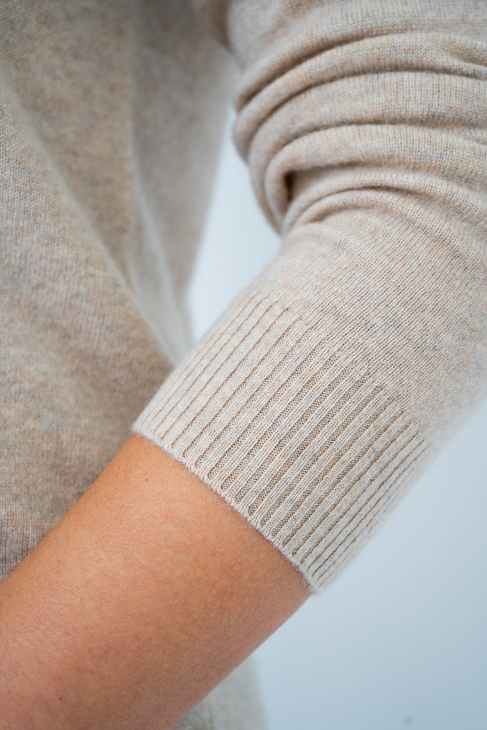 Kamila Women's Wool Cashmere Sweater in Camel - Soft & Warm Winter Pullover for Casual Outings & Office Wear