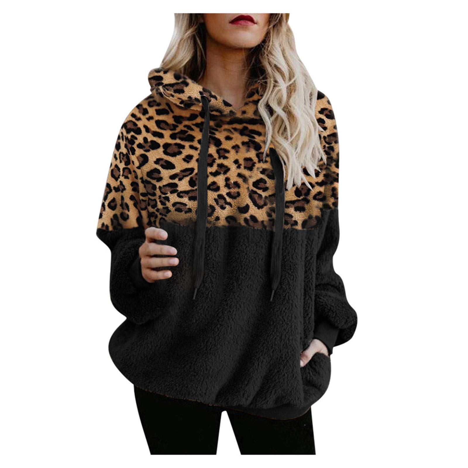Mikey Store Women's Hoodie Sweatshirt - Long Sleeve Warm Winter Coat Jacket for Women | Cozy Fleece Pullover with Pocket | Perfect for Casual Outfits, Outdoor Activities & Cold Weather