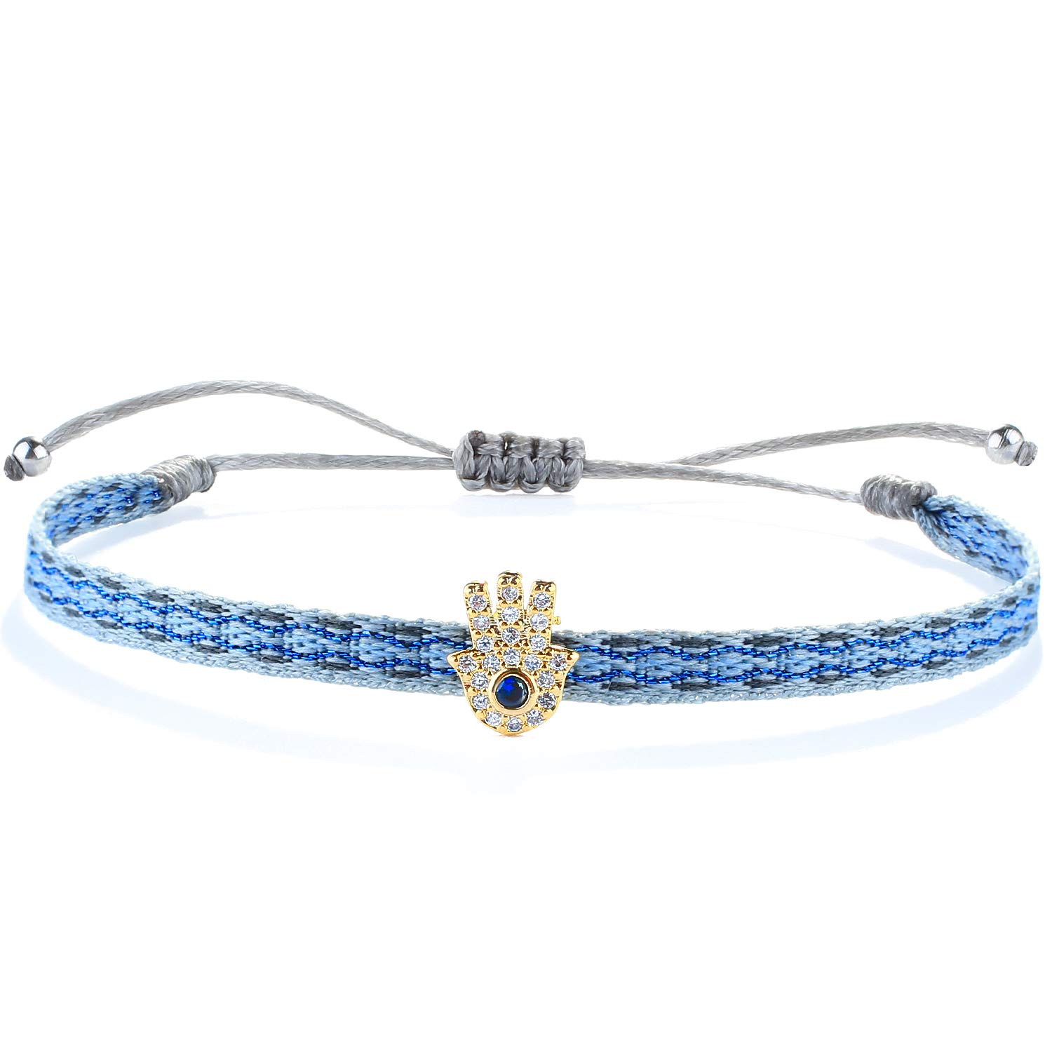 KELITCH Adjustable Star Charm Friendship Bracelets for Women - Colorful Silk Rope Stackable Bracelets for Best Friends, Sister Gifts, and Everyday Wear