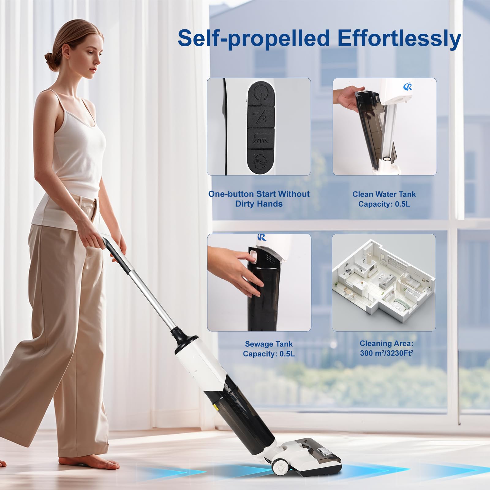Best Cordless Wet Dry Vacuum Cleaner and Mop Combo - 2-in-1 Smart Vacuum Mop for Hard Floors with Power-Lifting Suction & LED Display - Perfect for Pet Hair, Family Homes & Gifts (Ideal for Quick Cleaning, Spills, and Daily Floor Maintenance)