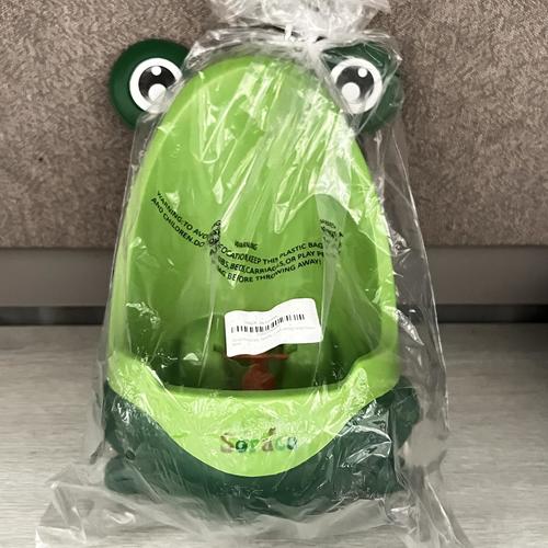 Fun Frog Potty Training Urinal for Toddler Boys - Green Bathroom Trainer with Funny Aiming Target - Perfect for Potty Training Toddlers at Home & Daycare