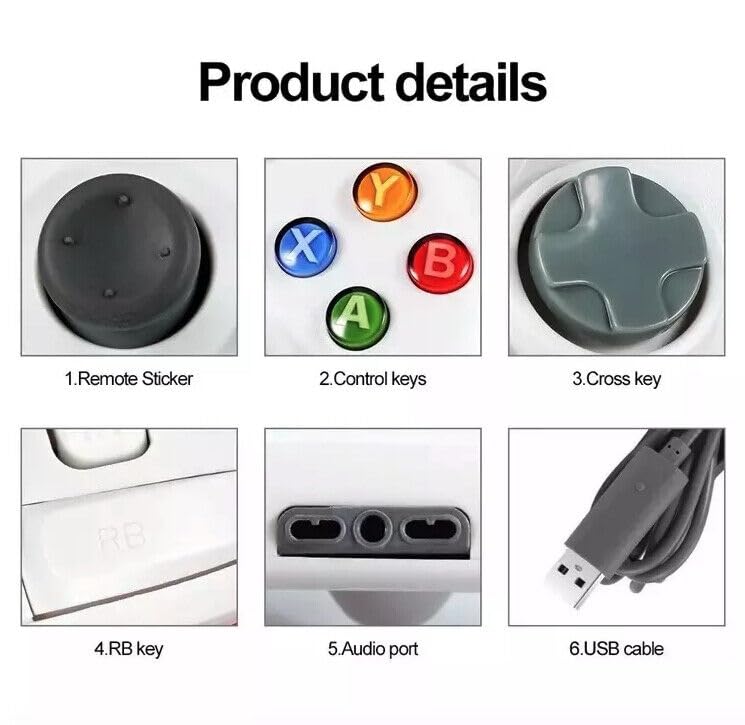 THE PERFECT PART PC Controller - Wired USB Gaming Controller for PC with Dual Vibration, Audio Port & 8-Way D-Pad | Perfect for Steam, Fortnite, and Racing Games
