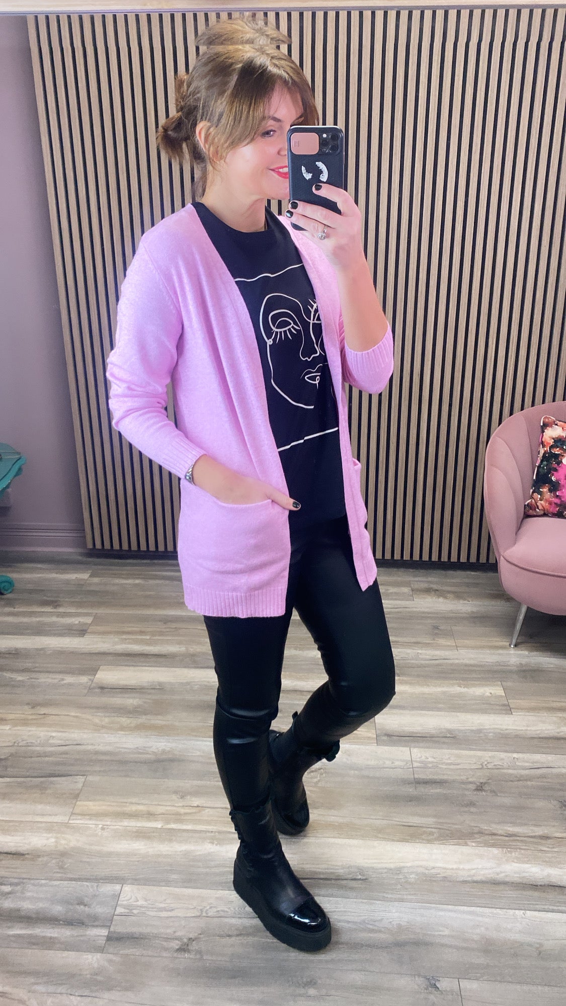 ASHLEY OPEN KNIT CARDIGAN - Pastel Lavender Women's Lightweight Sweater | Perfect for Spring Layering & Casual Outfits