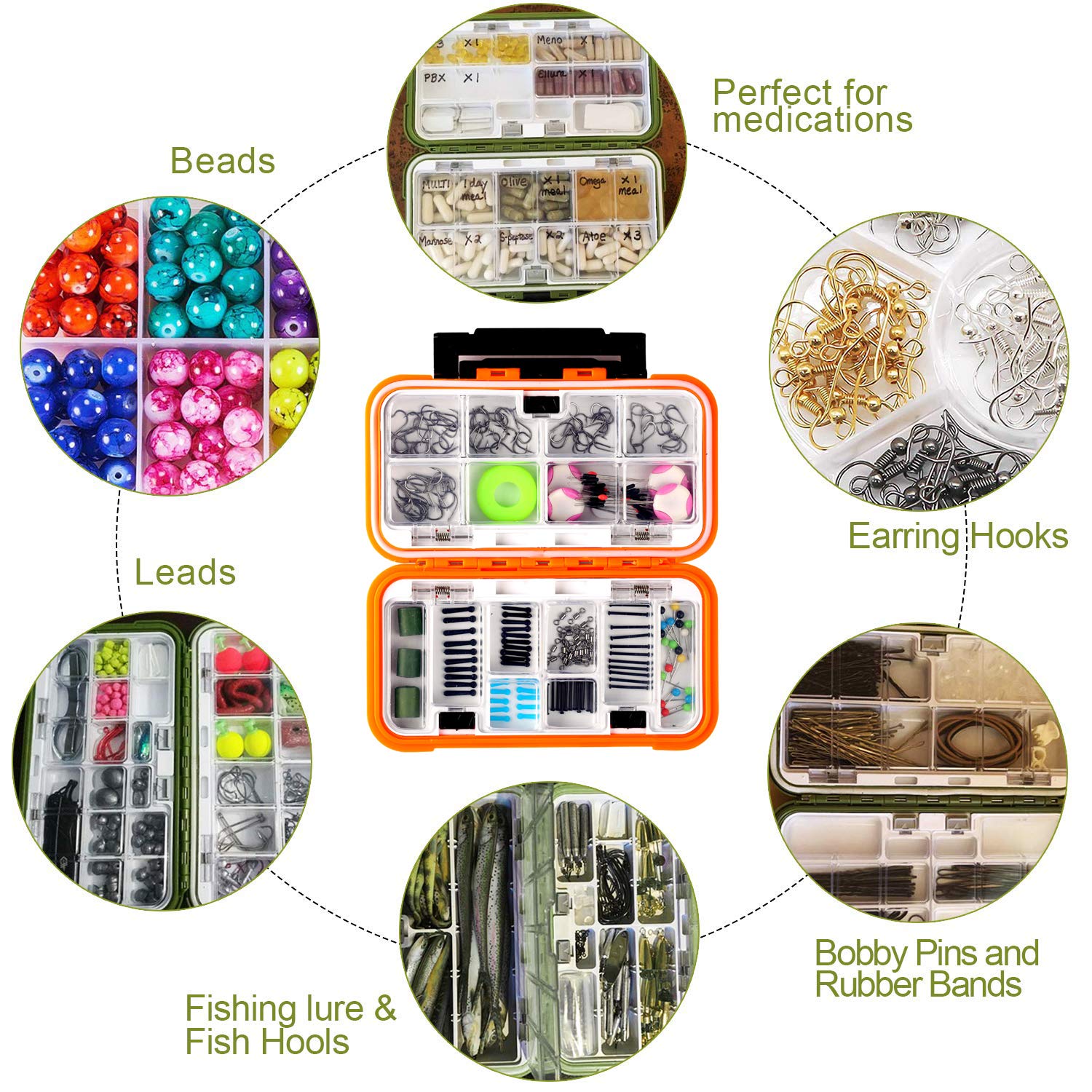 YUKI Fishing Lure Box - Tackle Storage Organizer for Fly & Casting Fishing Gear