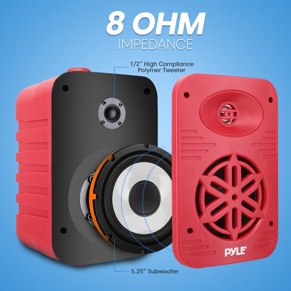2-Way Indoor/Outdoor Speaker System - High-Quality Weatherproof Bluetooth Speakers for Patio, Garden & Pool Parties | Perfect for Outdoor Entertainment & Home Audio