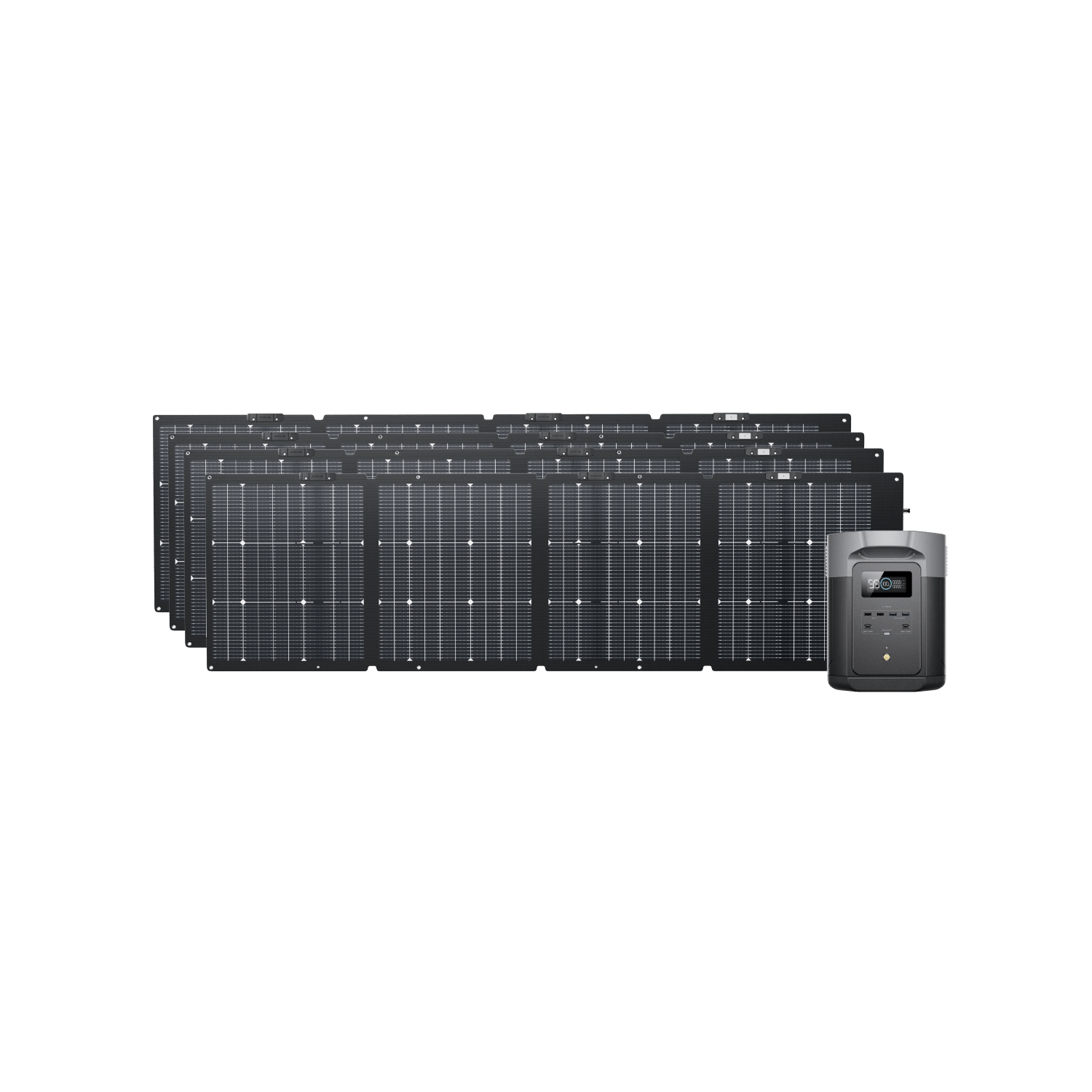 EcoFlow DELTA 2 Max Portable Power Station with 220W Solar Panel | Solar Generator for Home Backup, Camping & Outdoor Adventures | 2048Wh Capacity, 2400W Output, Fast Solar Charging