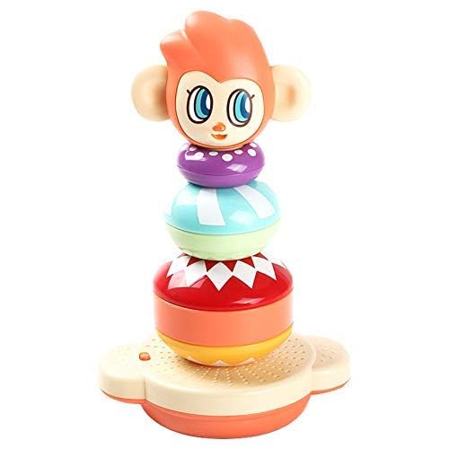 Flybar Kidian Stacking Toys - Mon Mon The Rainbow Stacker | Educational Baby & Toddler Stacking Toy (1-3 Years) | Musical Developmental Toy for Kids | Perfect for Playtime, Learning Colors & Motor Skills Development