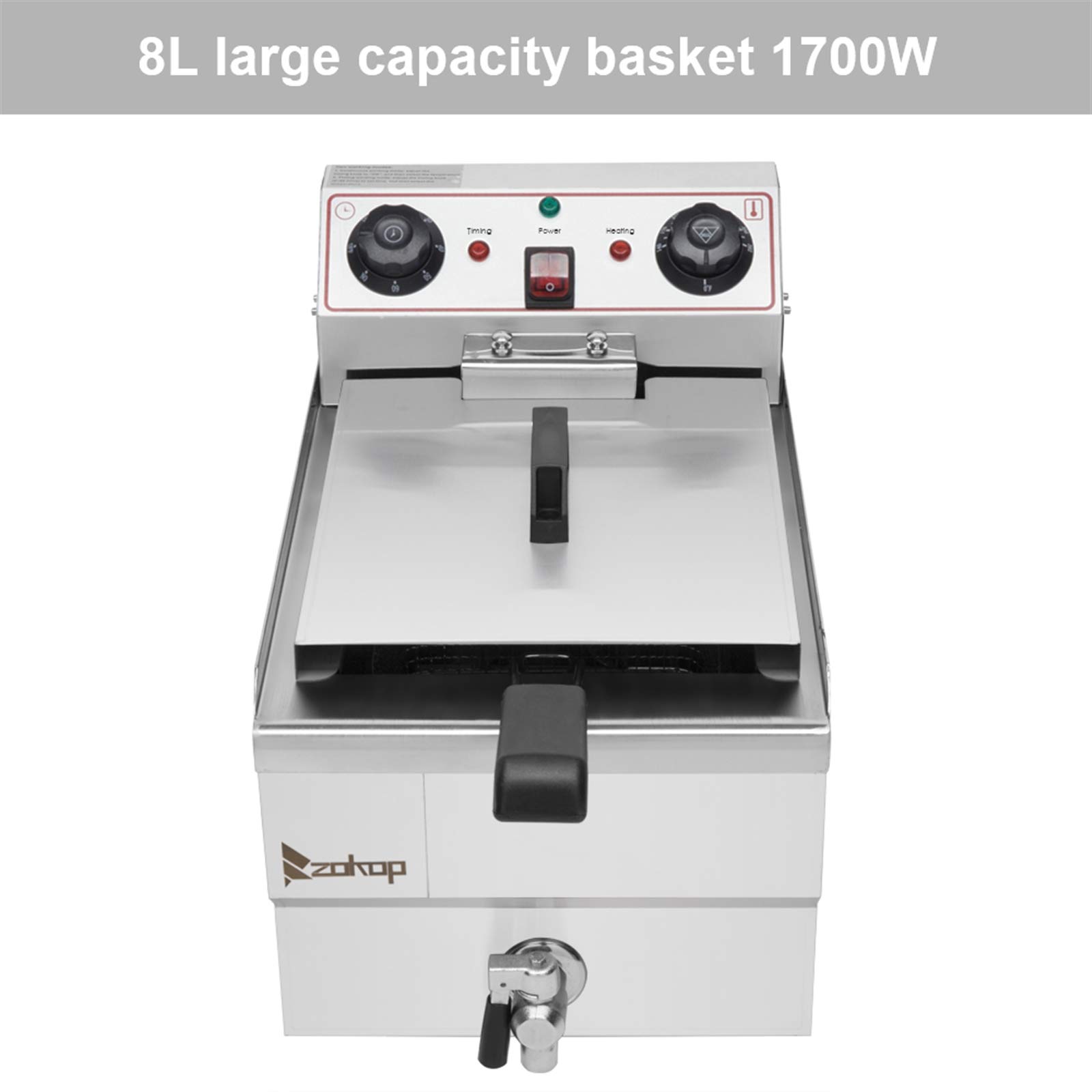 Ochine Commercial Stainless Steel Electric Deep Fryer - Single/Double Countertop Oil Fryer with Removable Basket & Temperature Control - Perfect for Restaurants, Food Trucks & Home Kitchens (Fast USA Shipping)