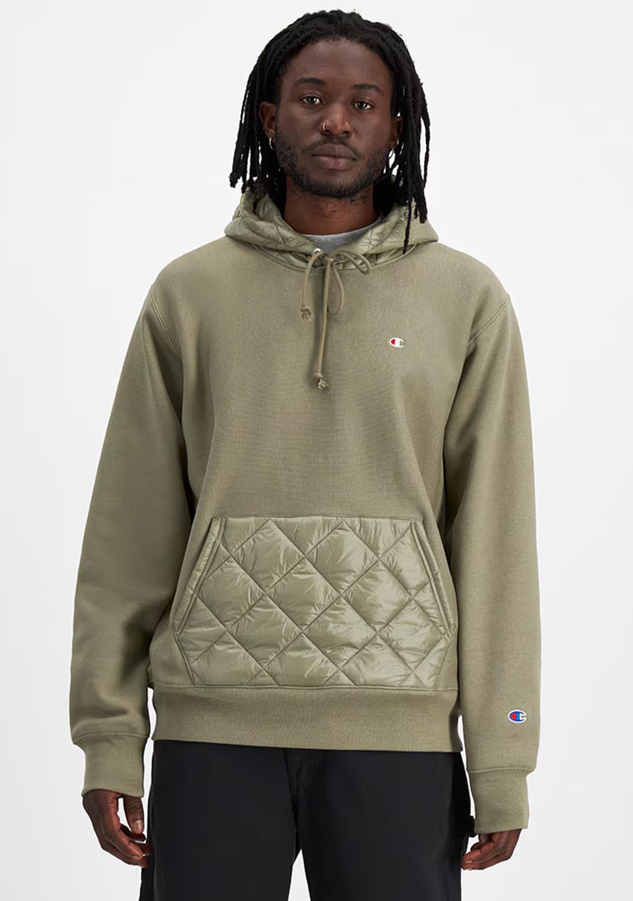 Champion Men's Lifestyle Puffer Hoodie - Lightweight Winter Jacket with Hood for Outdoor Activities, Casual Wear & Street Style Fashion