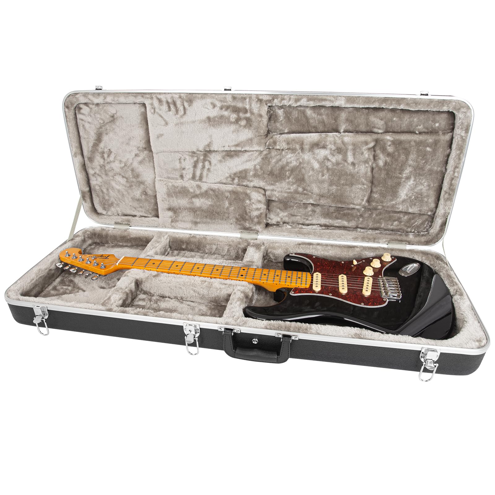 MUZNOTE ABS Electric Guitar Hard Case with 1.1 Inch Foam Plush Interior - Waterproof Gig Bag for Electric Guitars | Perfect for Travel, Storage & Stage Performances