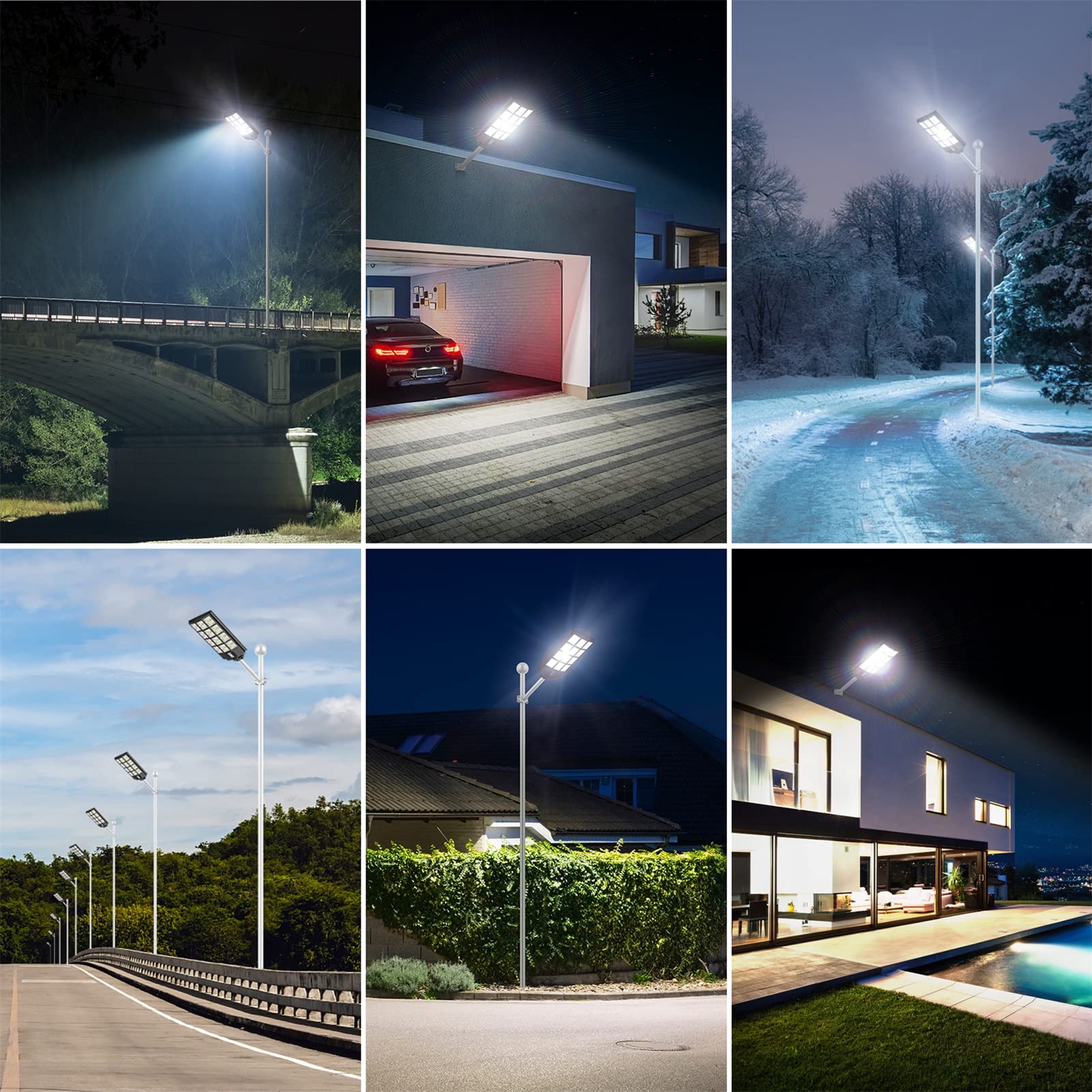 5000W LED Solar Street Light with Motion Sensor - 500000LM Super Bright IP66 Waterproof Security Flood Light - Dusk to Dawn Outdoor Solar Lights for Garden, Yard, Parking Lot (2PCS) - Ideal for Home Security, Pathway & Driveway Lighting
