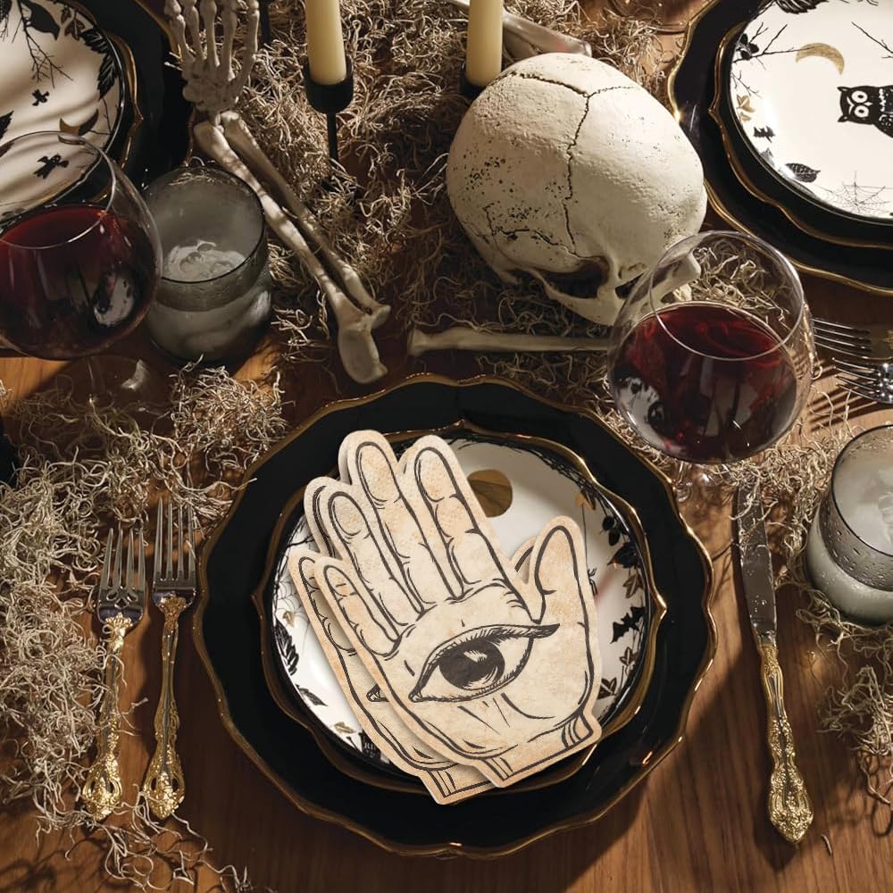 Fortune Teller Luncheon Napkins - 16 Count Halloween Party Supplies for Decorations, Themed Events & Dinner Parties