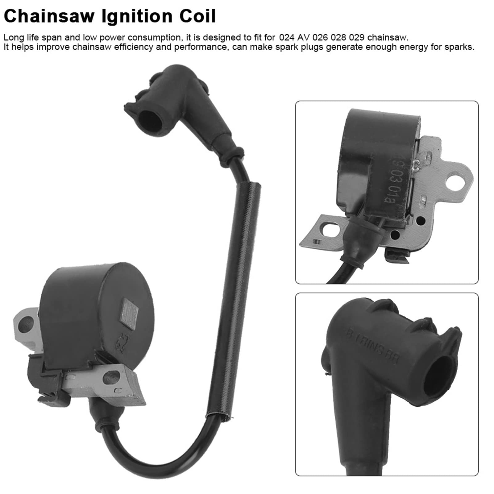 Stihl 024 AV 026 028 029 Chainsaw Ignition Coil - Low Power Consumption, Direct Replacement, Easy Installation - Perfect for Chainsaw Repair & Maintenance