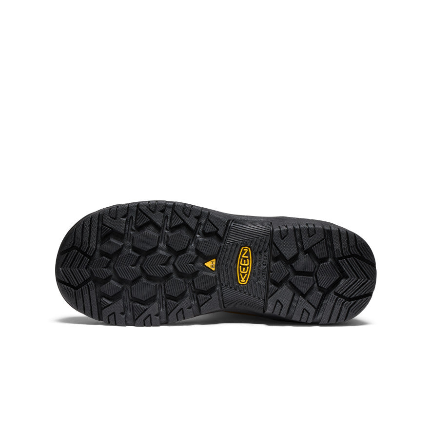 Women's Evanston Pull-On Waterproof Work Boots with Carbon Toe - Bison/Black - Perfect for Construction, Hiking & Outdoor Work