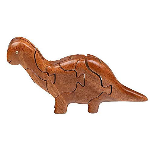 YOVQNMX Wooden Animal Puzzle Toys - Long Necked Dragon Wood Block Puzzle for Kids, Educational Brain Teaser & Intelligence Game - Perfect for Preschool Learning, Birthday Gifts & Family Game Night