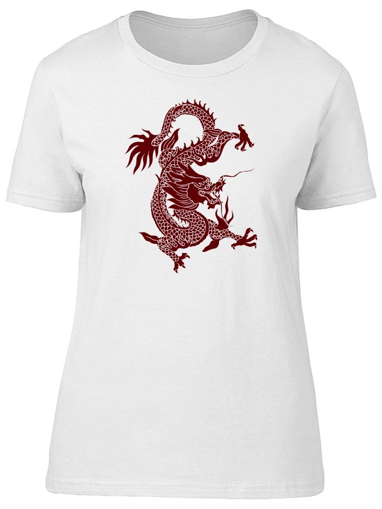 Chinese Dragon Flying Graphic T-Shirt for Women - Stylish Casual Tee for Everyday Wear, Street Fashion & Festival Outfits
