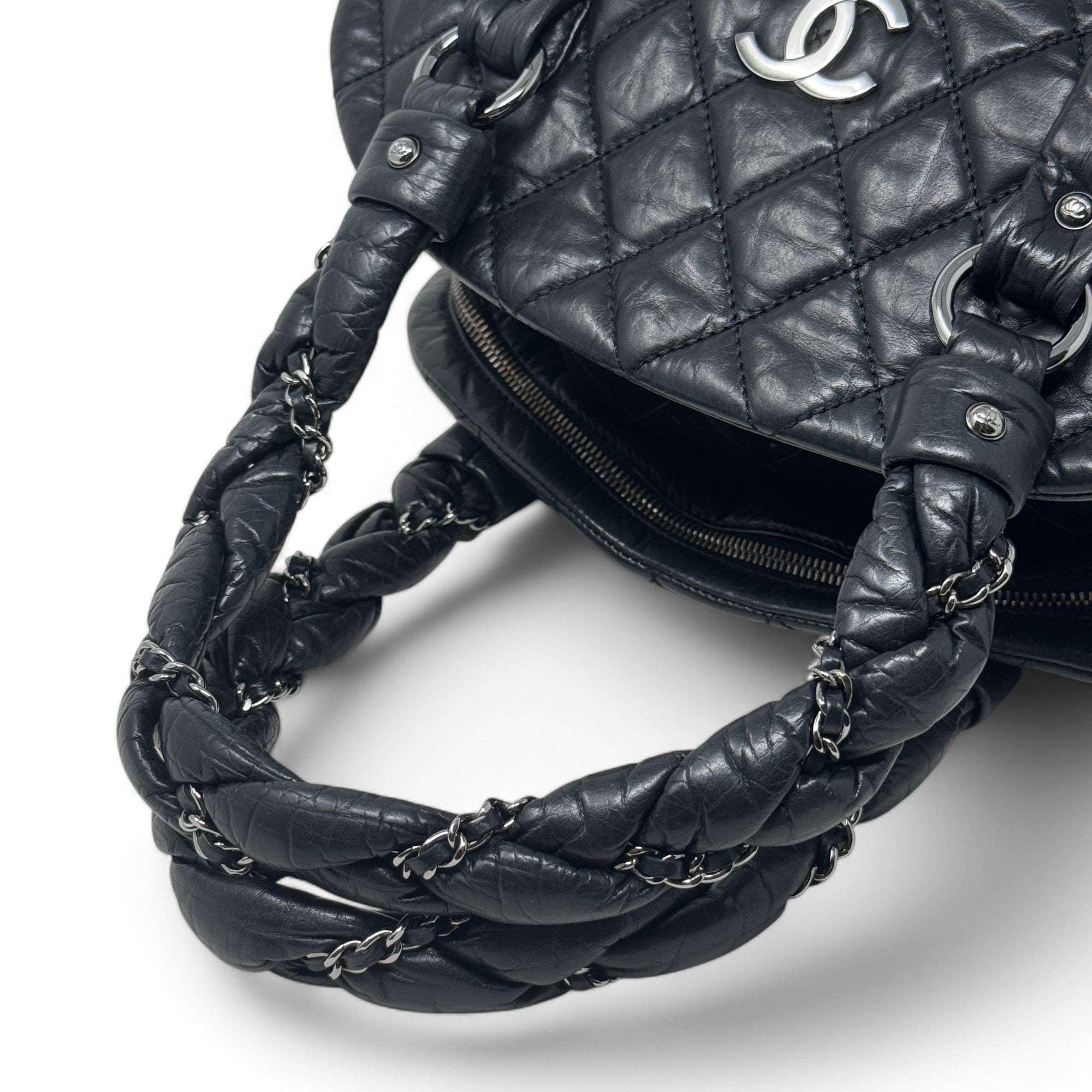 Chanel Black Lady Braid Bowler Hat - Elegant Vintage Style Women's Fashion Accessory for Parties, Weddings & Special Occasions