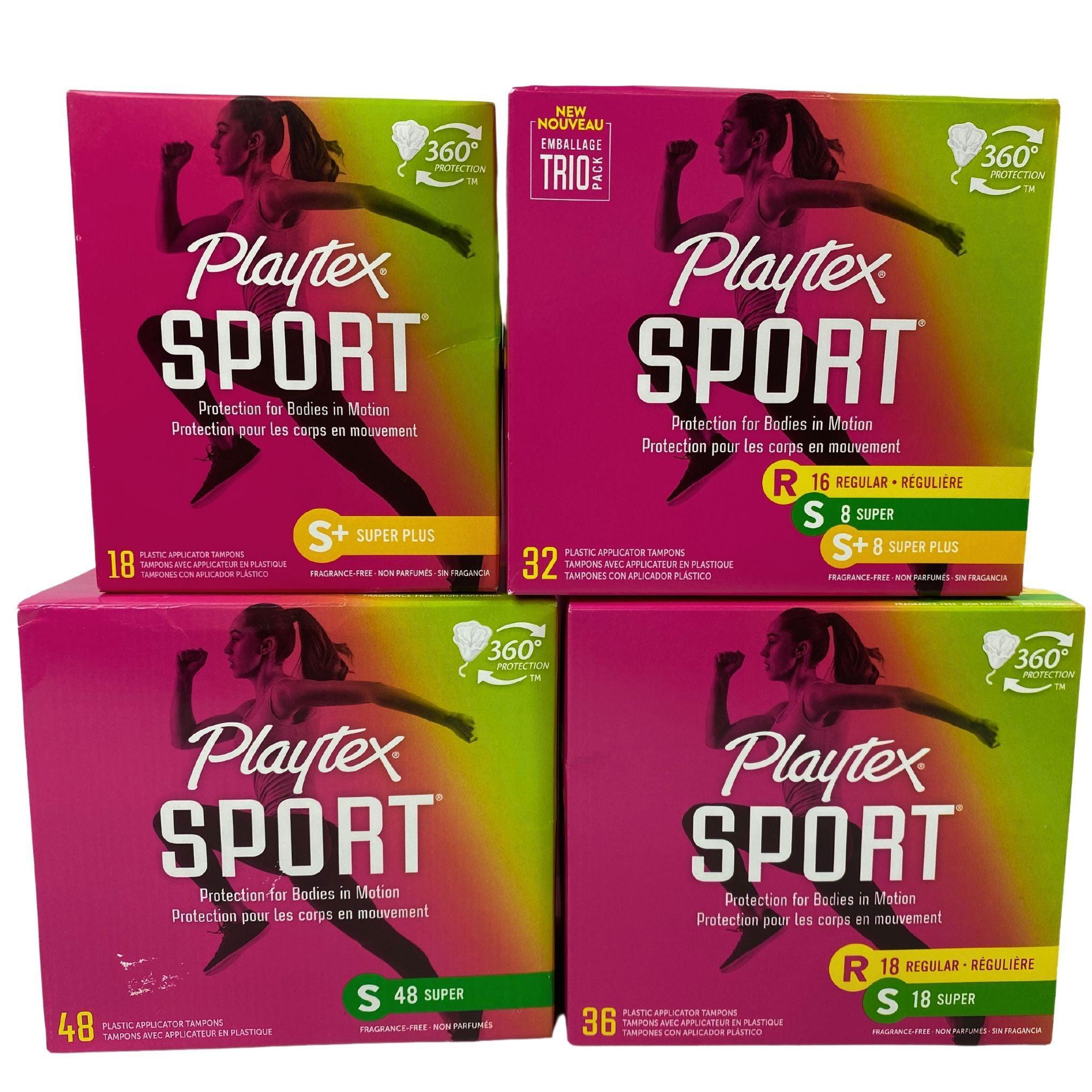 Playtex Assorted Tampons Mix - 46 Count Variety Pack | Unscented Tampons for Women | Comfort & Protection for Active Lifestyles, Sports & Travel