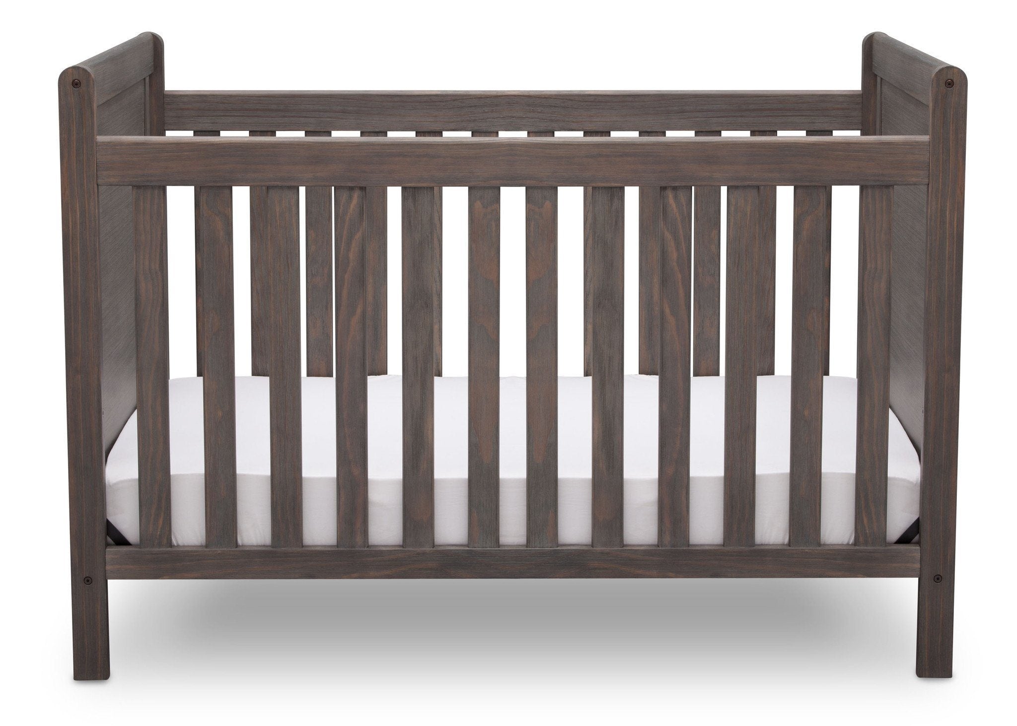 4-in-1 Convertible Baby Crib with Changing Table - White Modern Nursery Furniture for Toddlers & Newborns - Perfect for Small Spaces & Daycare Centers