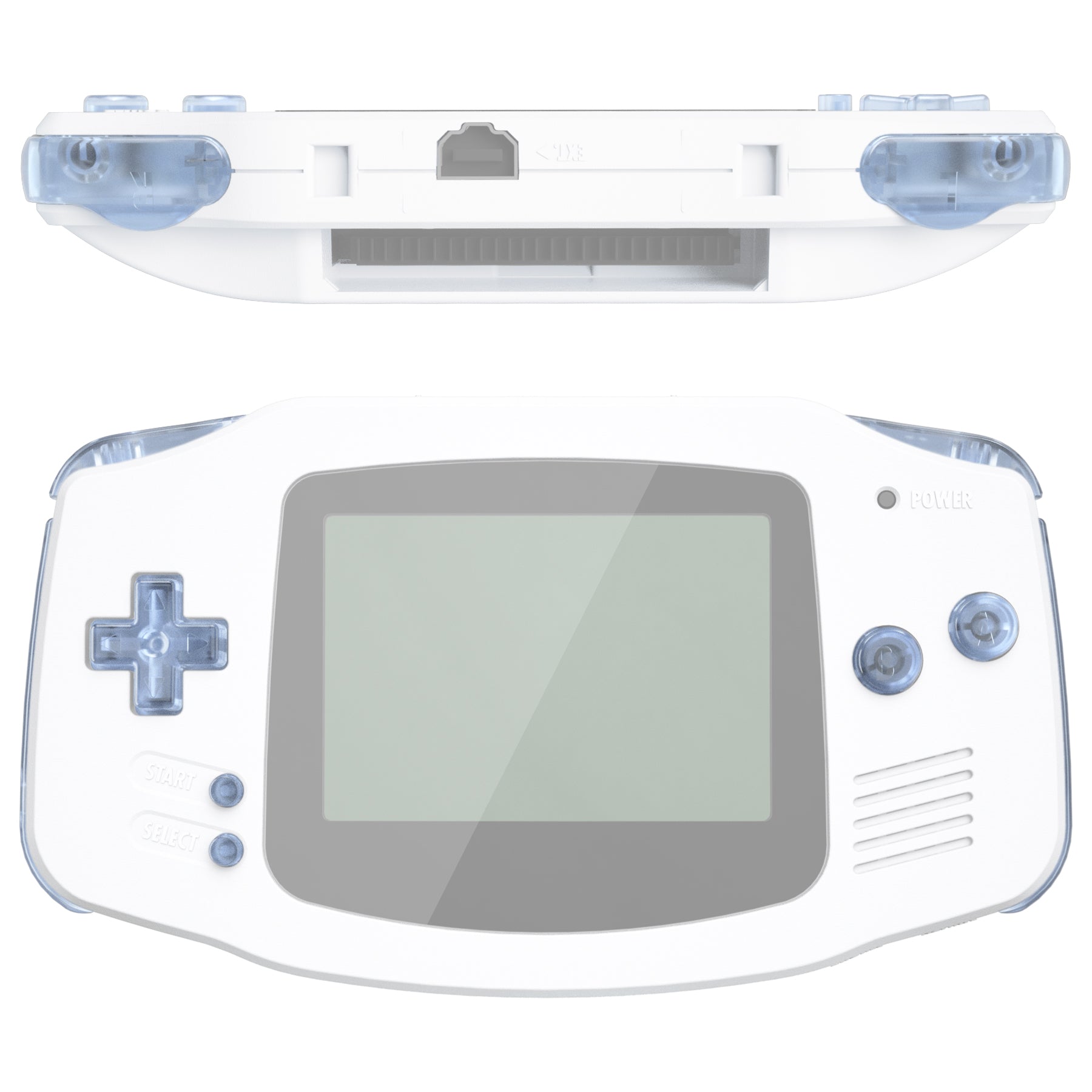 eXtremeRate Replacement Buttons for Gameboy Advance (GBA) - Full Set Clear Glacier Blue | Upgrade Your GBA Controller for Enhanced Gaming Experience