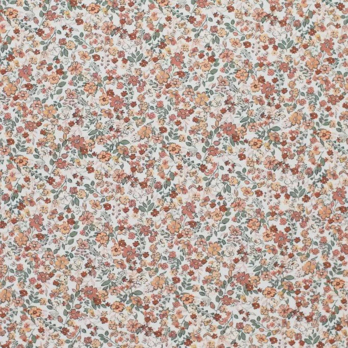 Premium Cotton Poplin Fabric - Spring Flower Clay Pink for Dresses, Shirts & DIY Sewing Projects | Soft & Breathable Material