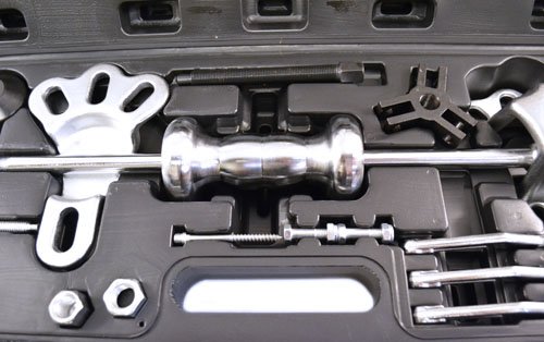 STANLEY Racing 18-Piece Heavy Duty Slide Hammer Puller Set with Carrying Case - Professional Auto Body Repair Tool for Dent Removal & Bearing Extraction