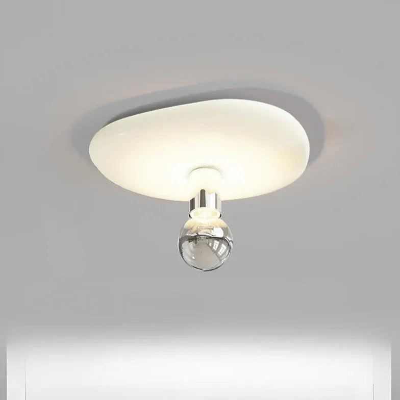 Modern Red Irregular Round Recessed Ceiling Light - Dimmable LED Fixture for Living Room, Bedroom, Kitchen & Hallway Lighting