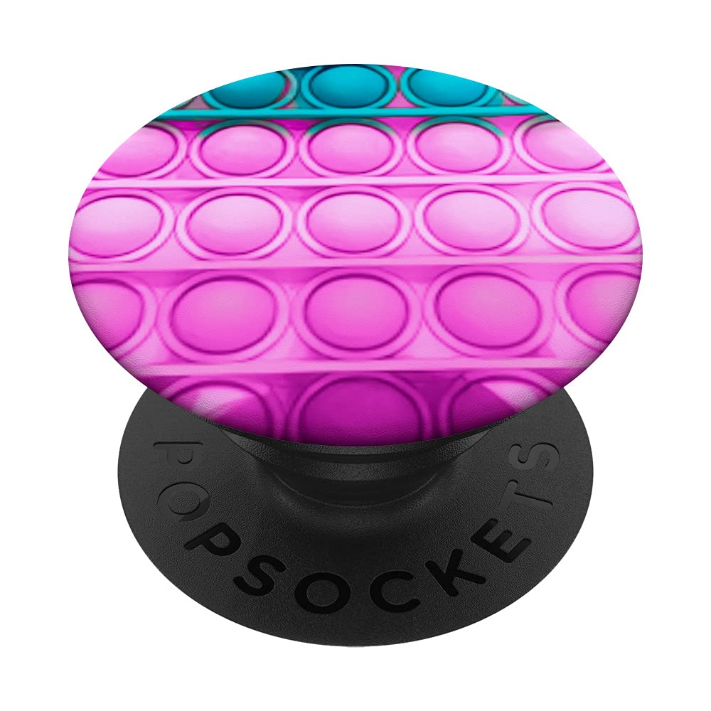 ADHD Sensory Fidget Push Toy - Bubble Poppin' Pink PopSockets with Swappable PopGrip for Stress Relief & Focus | Anxiety Relief for Kids & Adults | Office, Classroom & Travel Sensory Toy
