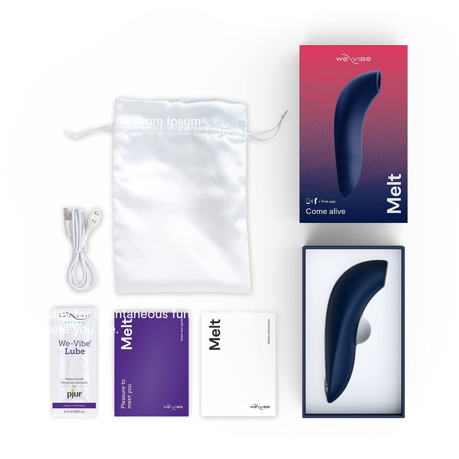 We-Vibe Melt Clitoral Stimulator - App Controlled Clit Sucker Vibrator for Women & Couples, 12 Intensity Levels, Long Distance Play, Waterproof Adult Sex Toy - Perfect for Solo Play & Couples Intimacy (Blue)