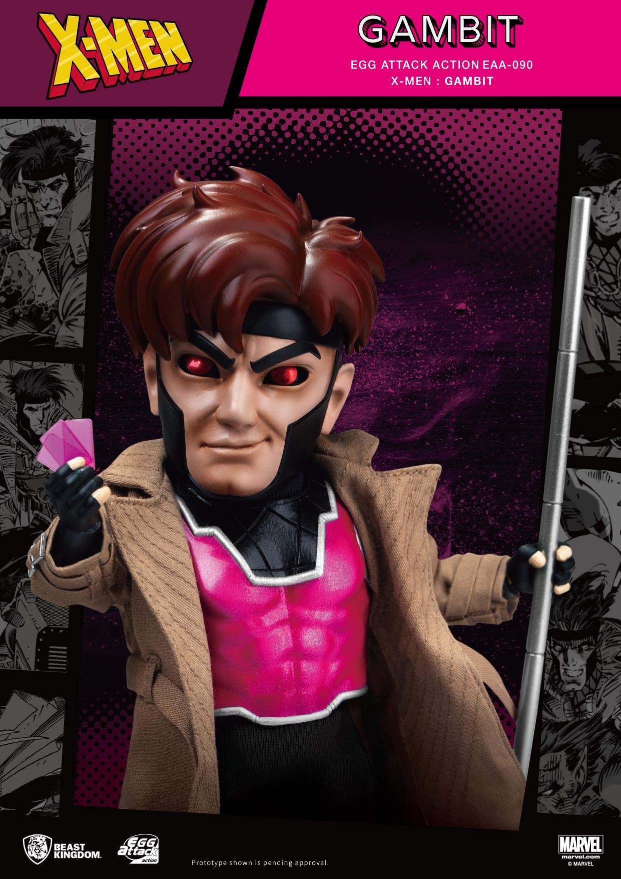 Beast Kingdom X-Men Gambit EAA-090 Egg Attack Action Figure - 6.3