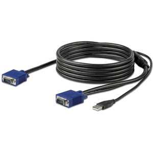 StarTech RKCONSUV10 10 ft (3 m) USB KVM Cable for Rackmount Consoles - VGA & USB KVM Switch Extension - Ideal for Server Rooms, Data Centers & IT Workstations