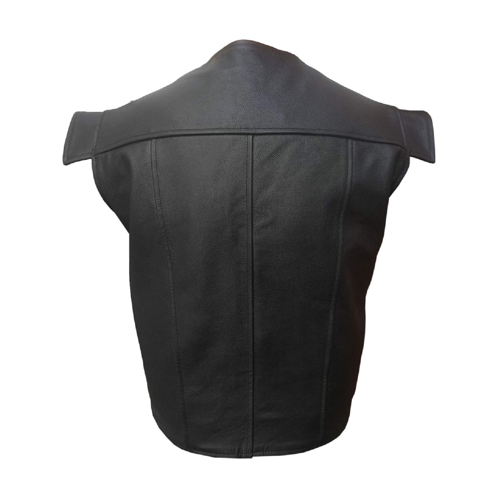 Men's Black Cow Leather Waistcoat - Jacobite Toggle Vest for Outdoor & Cosplay