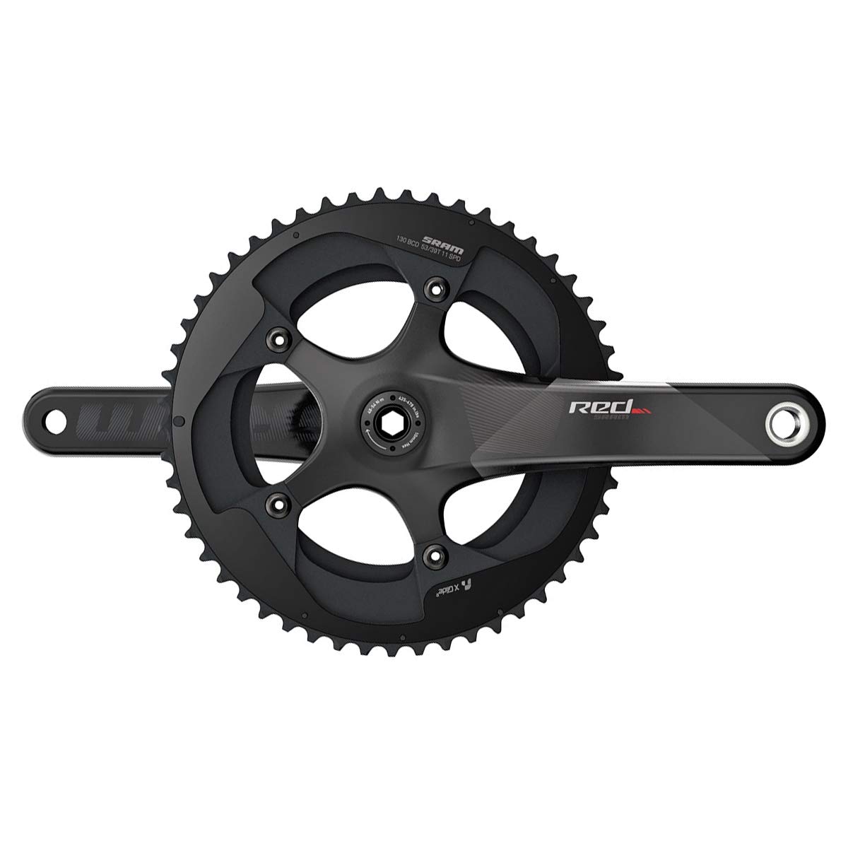 SRAM RED GXP Crankset - Lightweight Carbon Road Bike Cranks - Compatible with Shimano & Campagnolo - Perfect for Road Racing & Performance Cycling