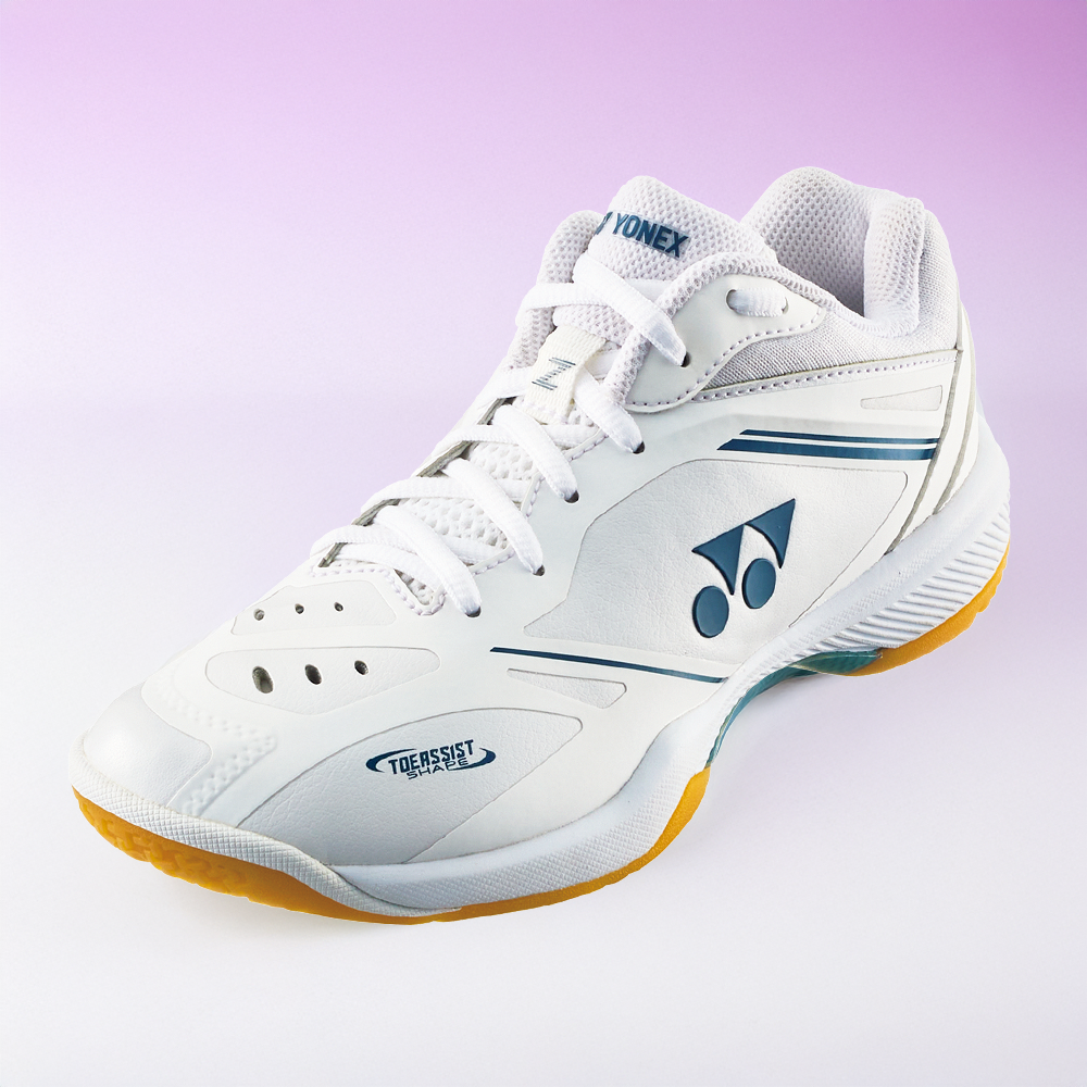 Yonex Power Cushion 65 Z4 Women's Badminton Shoes - White (2025) | Lightweight Comfort & Shock Absorption for Court Sports & Training