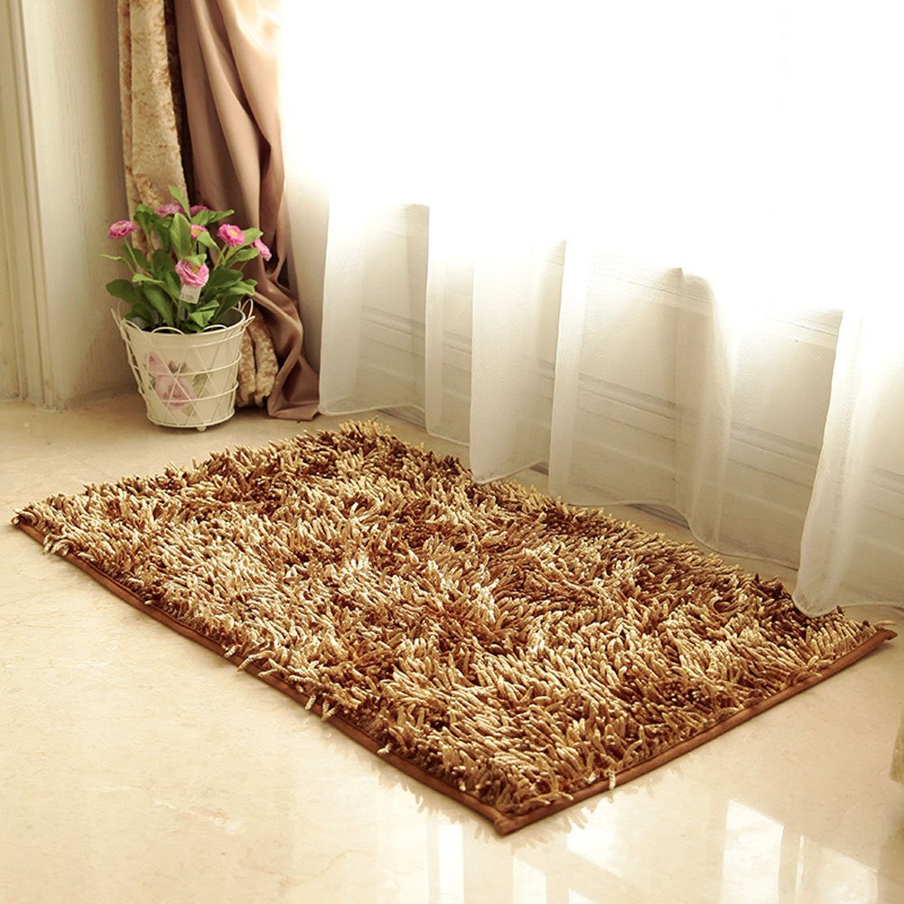 Soft Plush Non-Slip Absorbent Bathroom Rug - Champagne Color Doormat for Toilet, Kitchen & Living Room - Cozy Home Decor for Bath Mats, Entryway & Bedroom Flooring